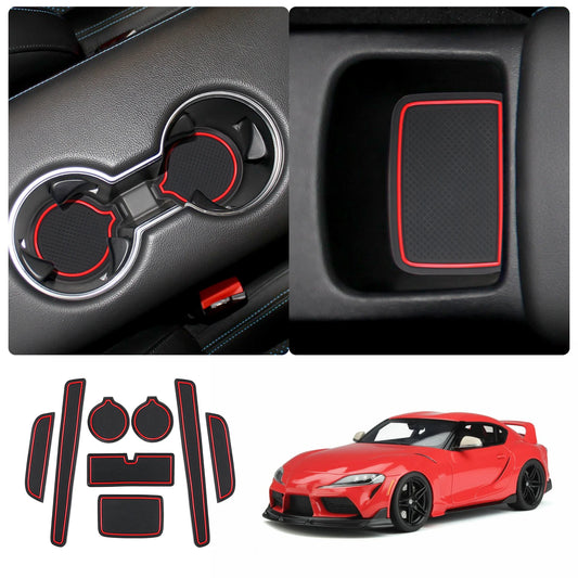 RUIYA for Toyota Supra GR 2020 2021 2022 Car Door Groove Mat Anti-slip