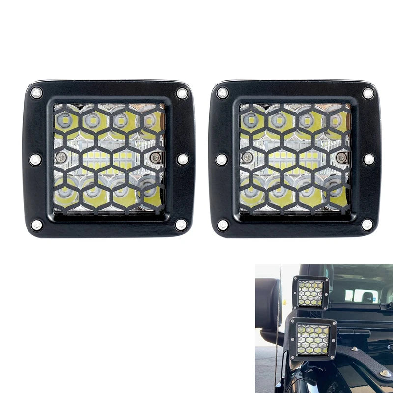 3 Inch Flush Mount Work Light LED Spot Flood Light Bar Aluminum Bright