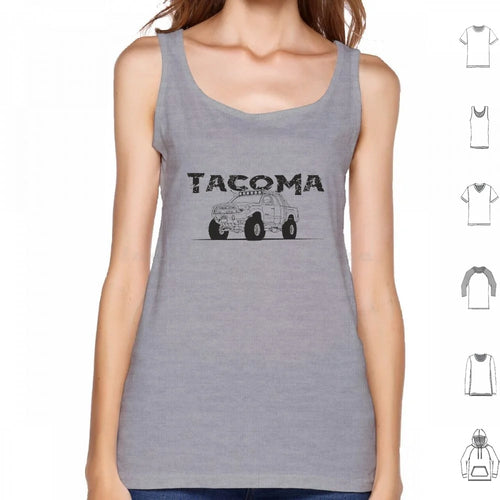 Tacoma Copy Tank Tops Print Cotton Tacoma Truck 4X4 Trd Off Road