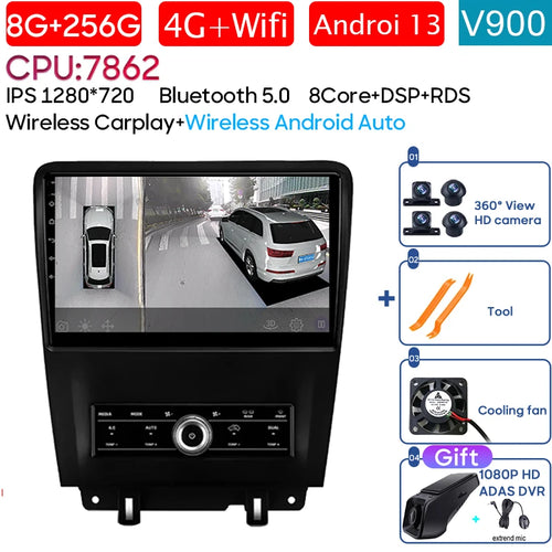 7862 For Ford Mustang V S-197 2009 - 2014 Android Auto Car Radio