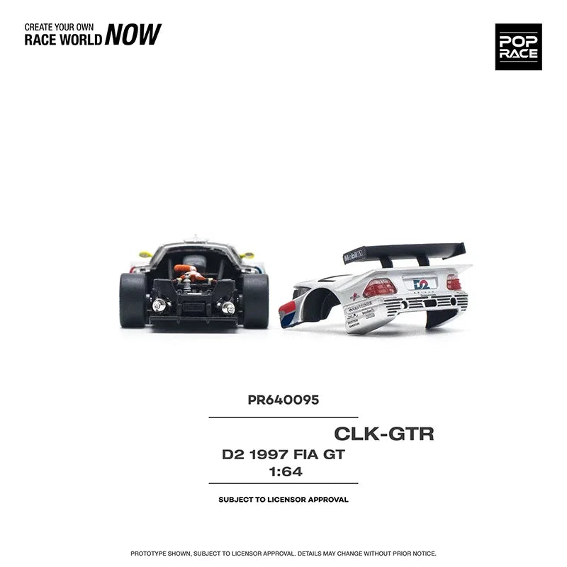 **Pre Sale**POP Race 1:64 CLK GTR C297 D2 Privat Diecast Diorama Model