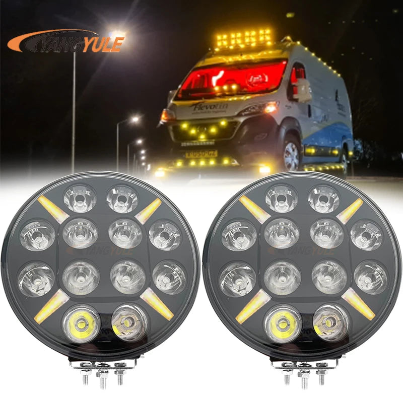 1PCS 9 Inch Round LED Light 120W Led Work Light for SUV ATV 4x4