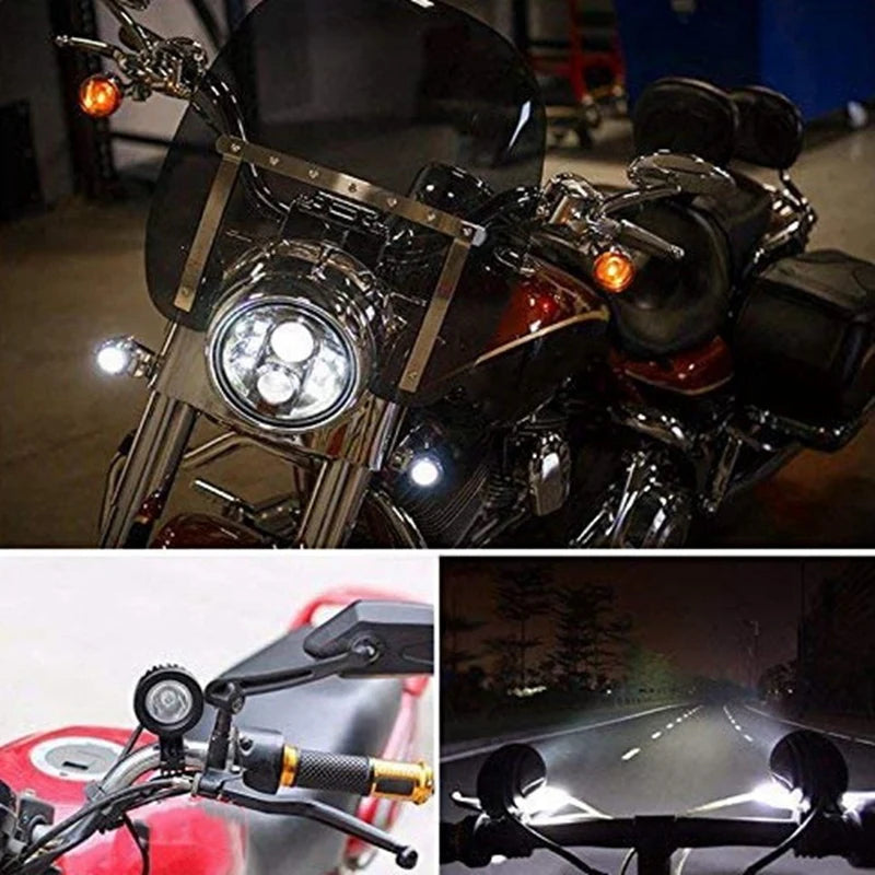 2PCS Auxiliary Light Motorcycle LED Fog Driving Running Lights Angel