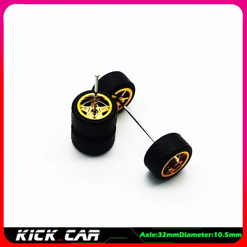 1/64 Model Car Wheels With Rubber Tires 1 Set(4pcs)  ABS Basic