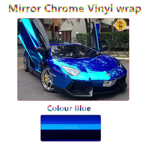 1.52X18M Stretchable Matte Silver Mirror Chrome Vinyl Wrap