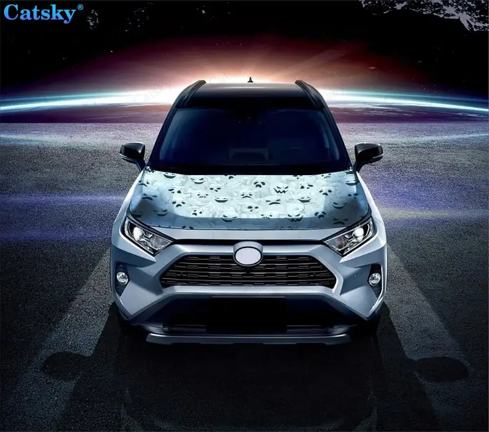 Scary Monster Eyes Car Hood Decal Stickers Wrap Vinyl Film Engine