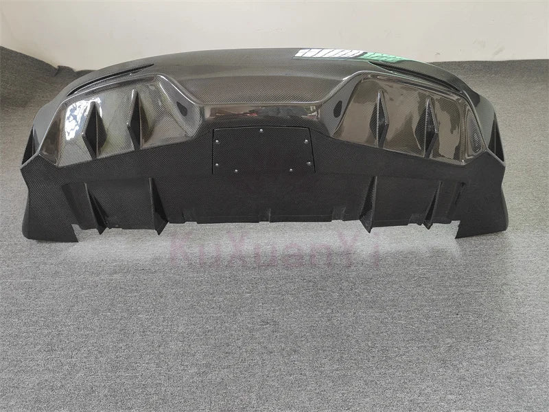 =High quality RZ style 3K carbon fiber rear diffuser for Tesla Model X