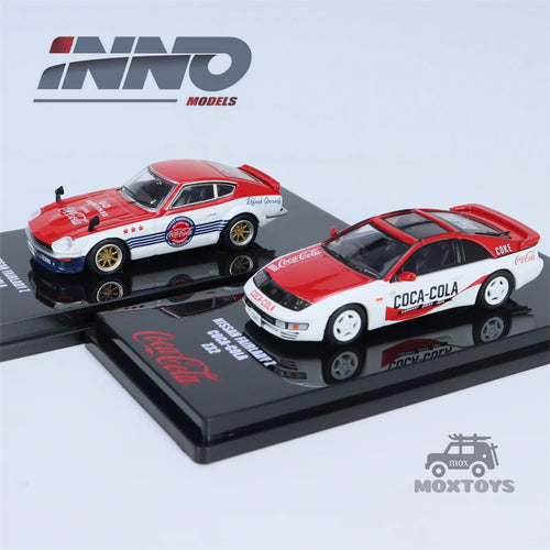 TINY X INNO 1:64 NISSAN FAIRLADY Z S30 & Z32 ColaRed 2Car Set Diecast