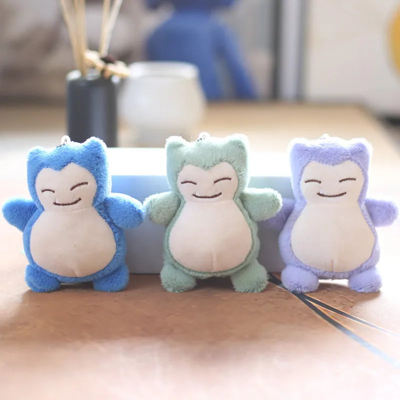 3Styles 12CM Pokemon Anime Snorlax Kawaii Cute Toys Keychains Soft