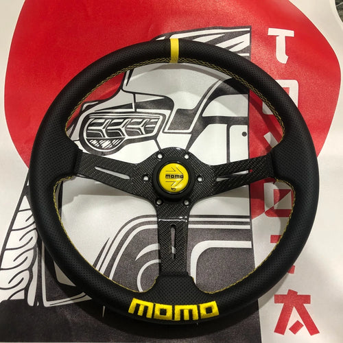 14Inch Universal Rally Drift Racing MOMO Steering Wheel JDM Deep Sport