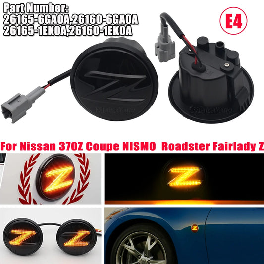 2X Led Dynamic Z Logo Side Marker Light Signal Sequential Blinker