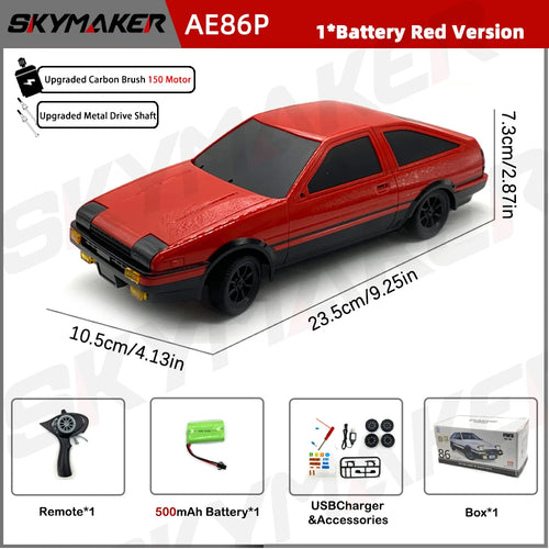 1:18 AE86 Model LD1801 RX-7 FC LD1802 RC Drift Car 1/18 2.4G Remote