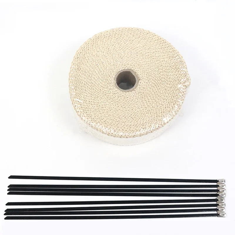 5m 10m Motorcycle Exhaust Pipe Header Heat Wrap Resistant Stainless