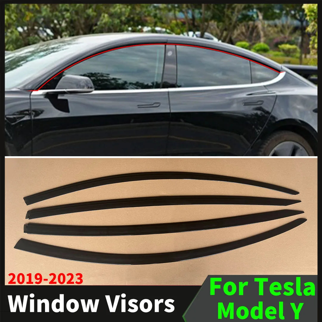 Window Visors Shade Wind Deflector Rain Guard Brow Tuning Styling