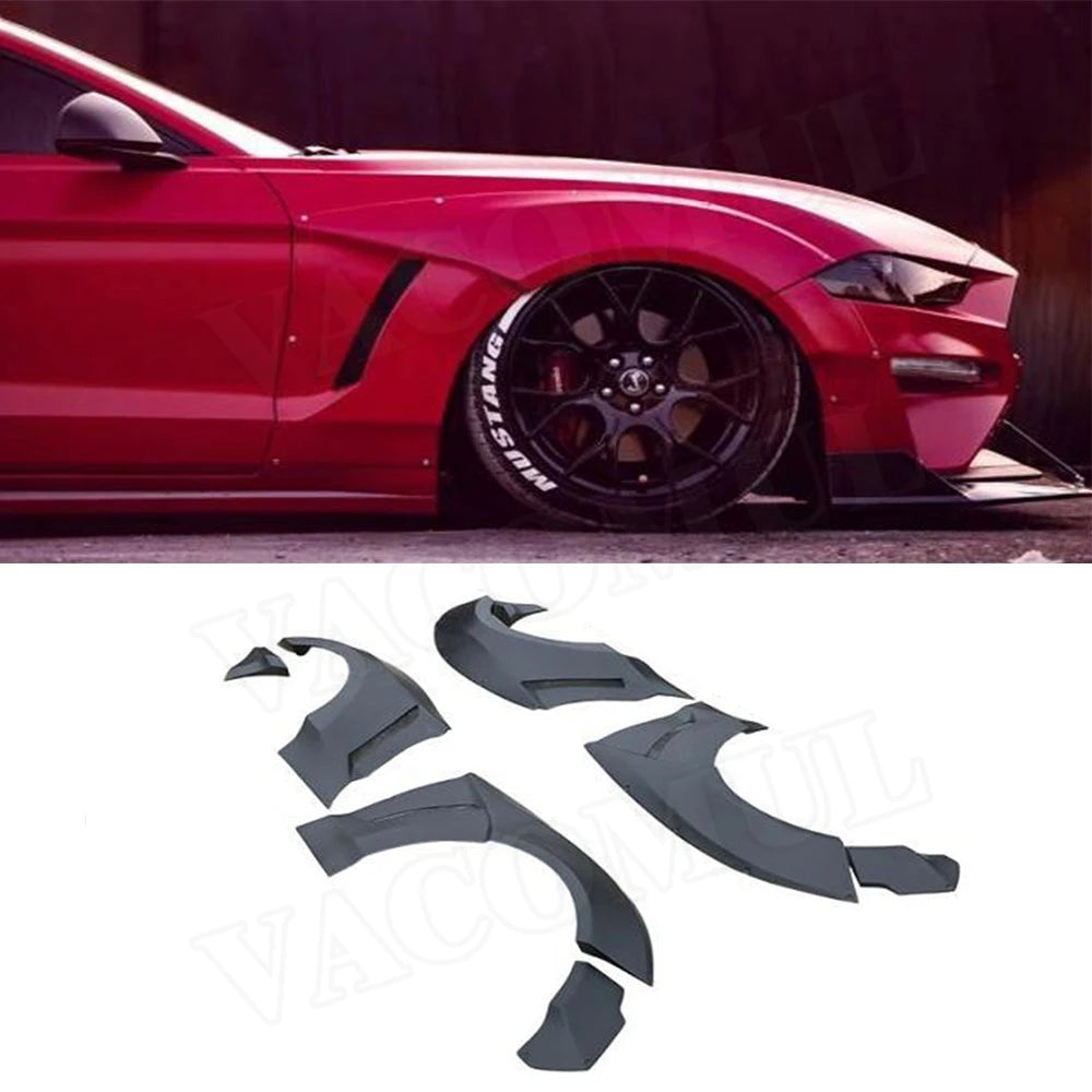 VACOMUL 4pcs/set Mudguards for Ford Mustang 2018-2020 Fiber Glass