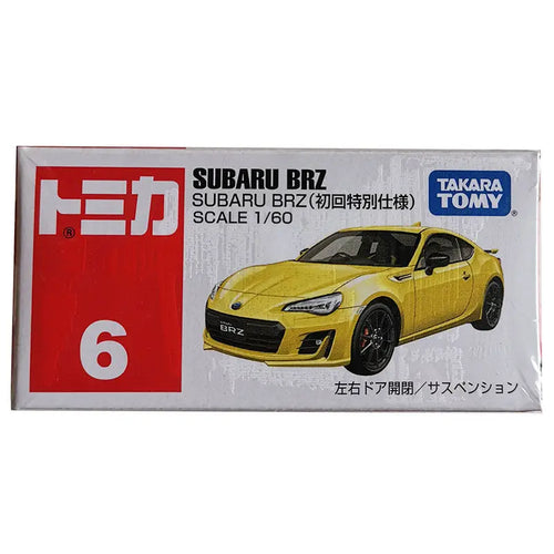 TAKARA TOMY Tomica New NO.6 1/60 SUBARU BRZ Sports Cars Alloy Toys