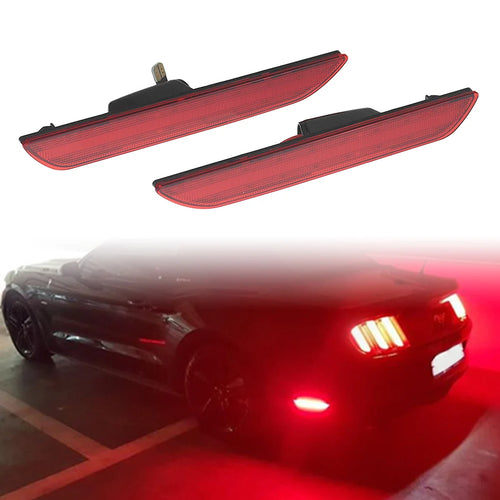 2Pcs Car LED Rear Bumper Side Marker Lights Red Sidemarker Blinker