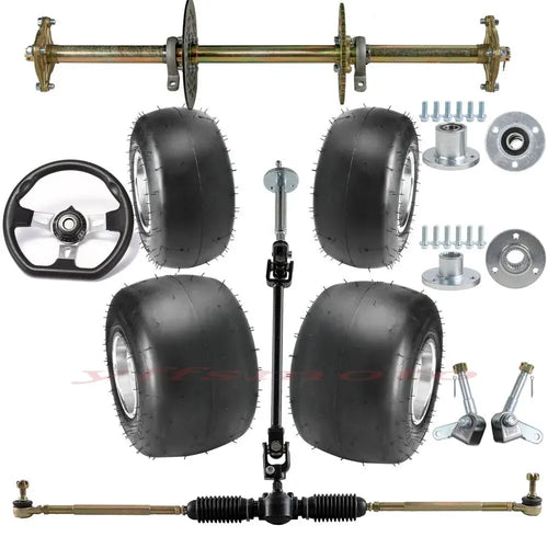 810mm kart  Rear Axle Kits / 5'' Tyre / Steering Wheel /Hub for Go