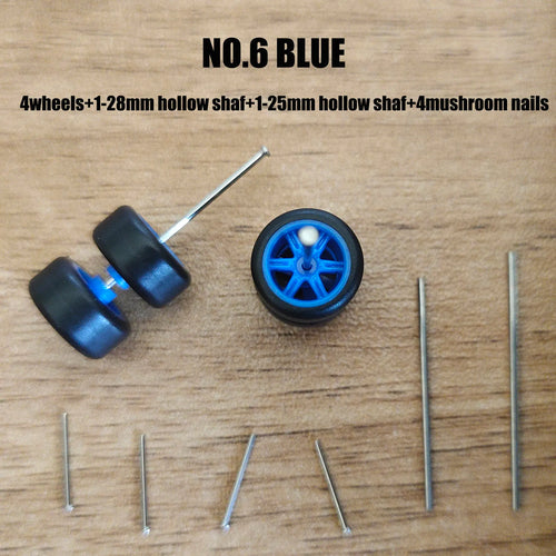 1: 64 Alloy Car Hot Wheels Model Modification Hub Rubber Tires Custom