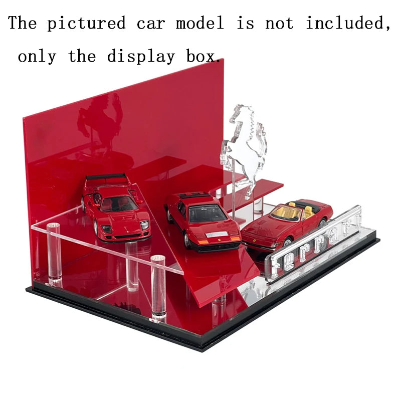 1/64 Scale Galloping Horse Scene Storage Box Car Model Acrylic Display