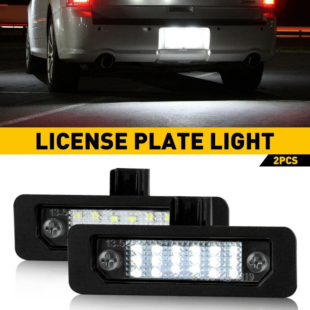 2Pcs Car LED License Number Plate Light For 2010-2014 Ford Mustang