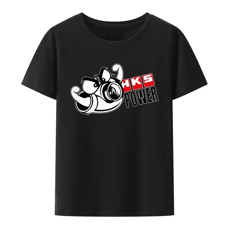 Hks Vintage Popular Tagless Modal Print Tees Men Women Summer