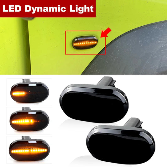 2PCS Led Side Marker Flowing Turn Signal Lamp Dynamic Blinker For