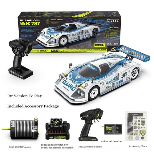 Rlaarlo Ak-787 1/10 Rc Car 2.4g 4wd High Speed Brushless Remote