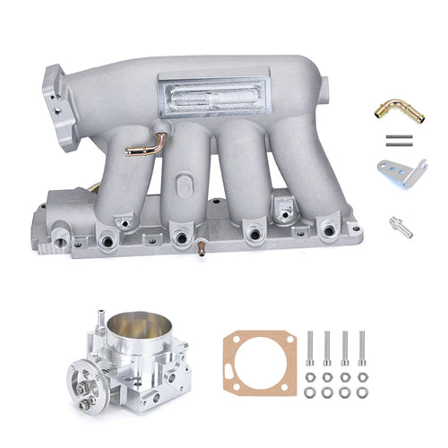 LIZHI - Aluminum Intake Manifold Throttle Body For 06-11 Honda Civic