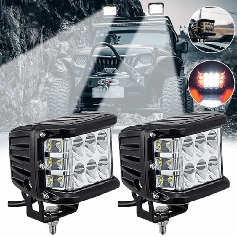 4"LED Work Light Dual Side Shooter Led light 45W Led Pod Off Road