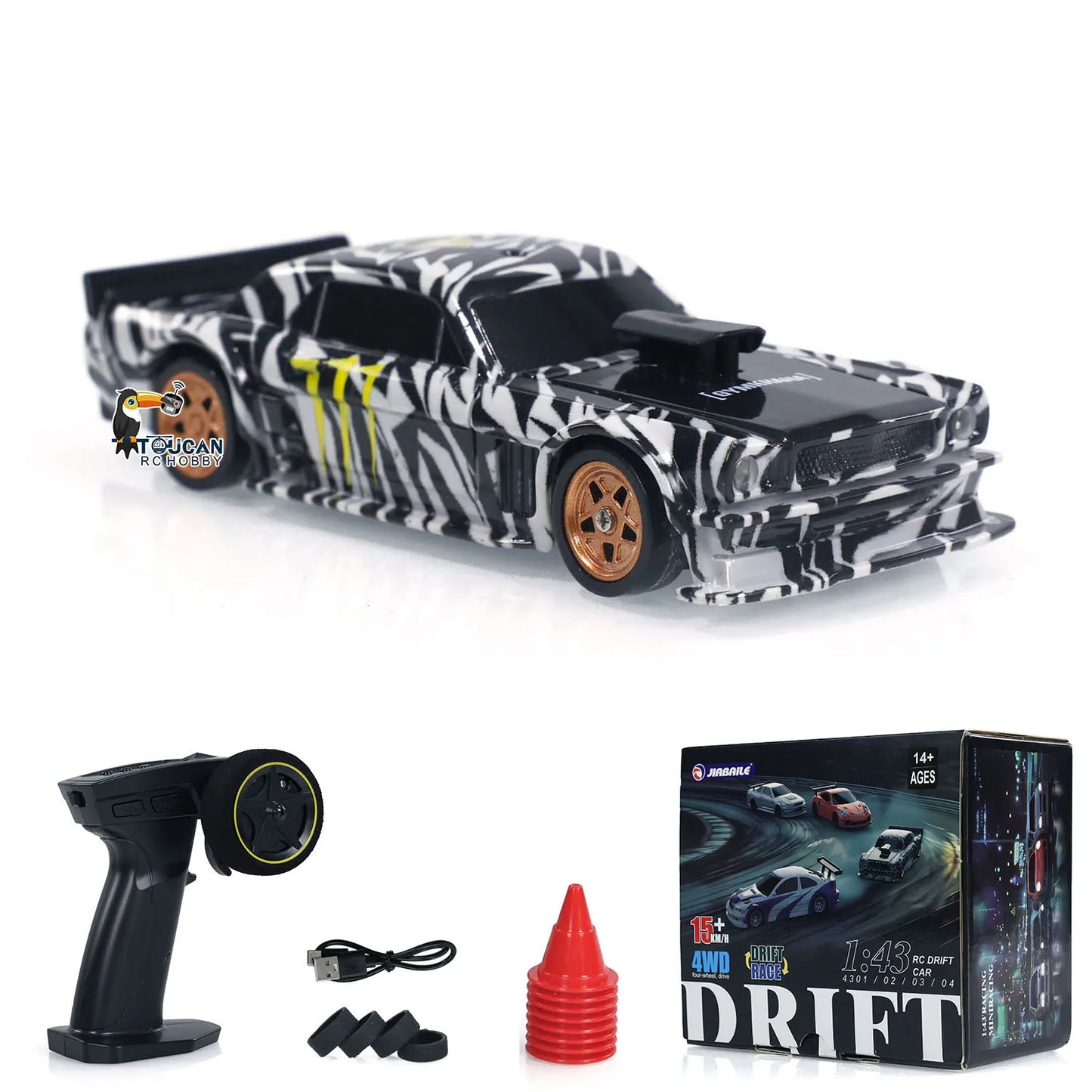 4WD 2.4G 1/43 Scale RC Mini Speed Car RTR Four-wheel Drive Car Radio