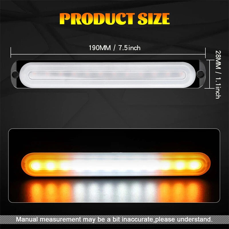 4x 12 LED Car Truck Off Road Signal Light Emergency Warning Hazard