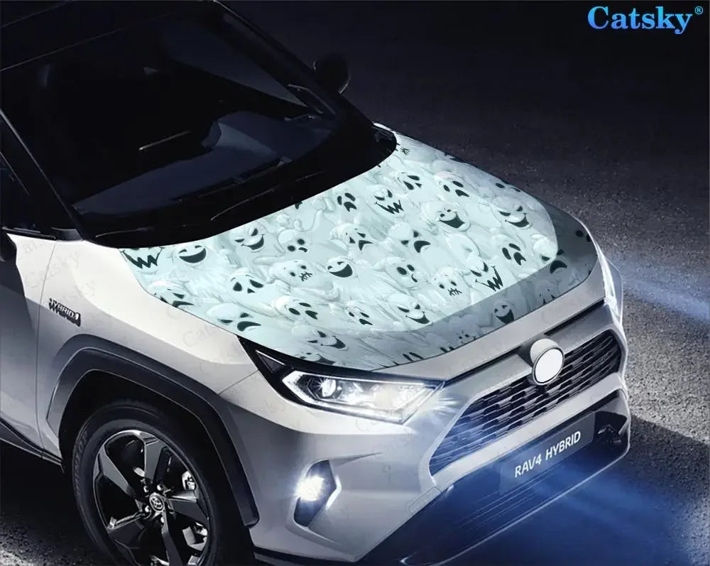 Scary Monster Eyes Car Hood Decal Stickers Wrap Vinyl Film Engine