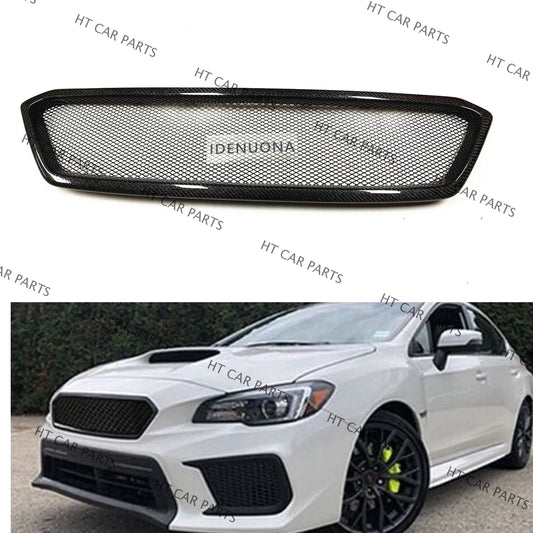 1 Piece Black Carbon Fiber Look Honeycomb Style of Front Bumper Grille