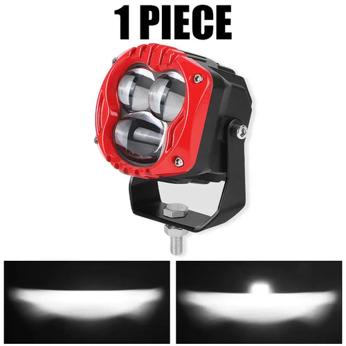 30W 3 inch LED Pods Sqaure Work Light Lens Driving Lamp High Low Fog