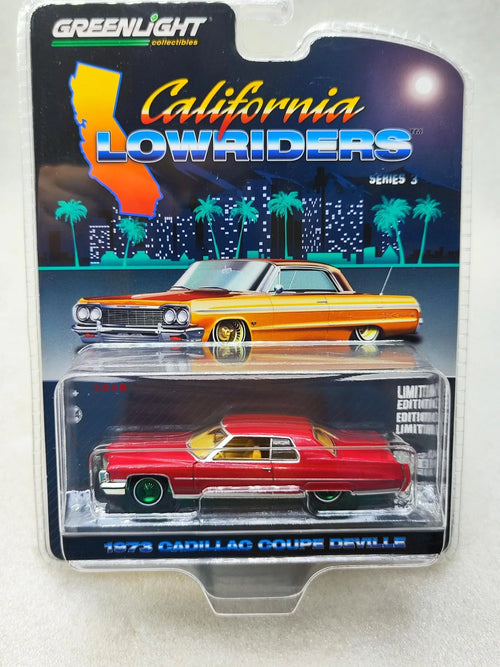 1: 64 Low lying series 3-1973 Cadillac Coupe deVille customized maroon