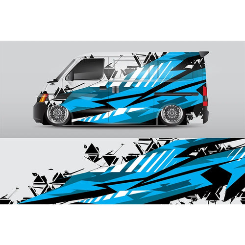 Abstract Triangle Car Graphic Decal Full Body Racing Vinyl Wrap Car