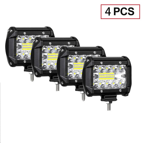 60W LED Work Light Bars 4Inch Spotlight Waterproof Driving Fog Light