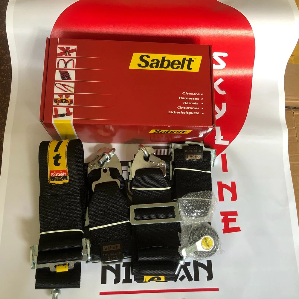 Sabelt JDM 3 Inch Universal 4 Point Mounting Racing Seat Belt Safety