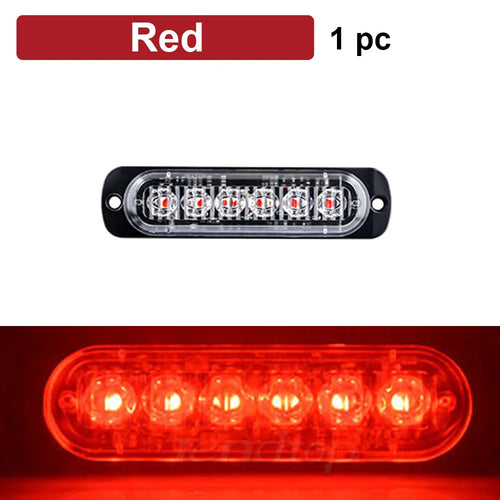 6 LED Emergency Strobe Lights Side Lamp For Car Truck SUV Van Off Road