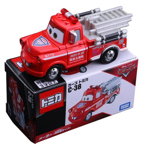 TAKARA TOMY Tomica Disney C-36 Lightning McQueen Police Car C-38 Mater