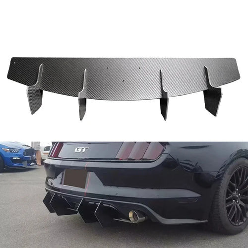 AC Style Carbon Fiber Fibre Rear Bumper Splitter Lip Diffuser For Ford