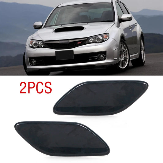 1Pair Front Bumper Head Light Lamp Washer Spray Nozzle Cover Lid Cap