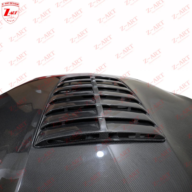 Z-ART GT500 Carbon Fiber Engine Hood for 2015-2017 Ford Mustang Carbon