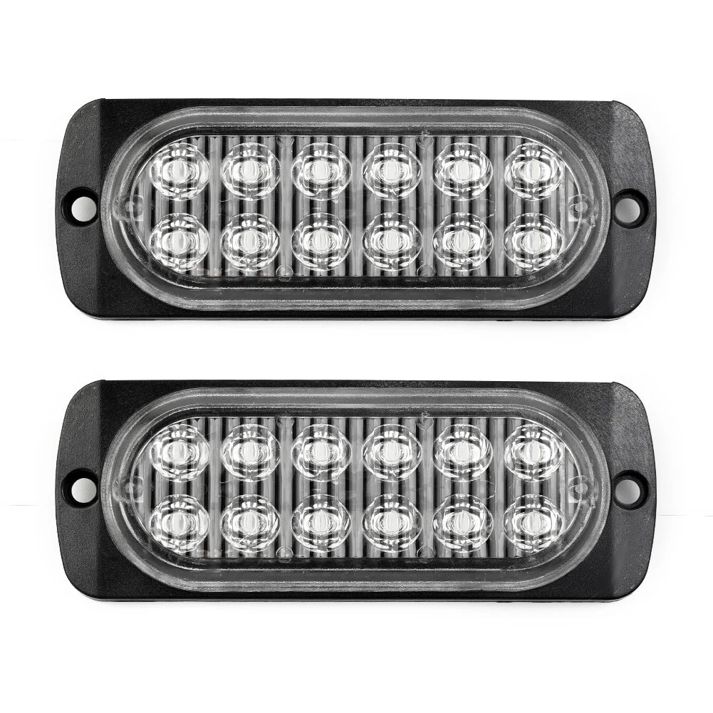 2pcs 12LED Off-road Car Trucks Safety Urgent Working Fog Red Light