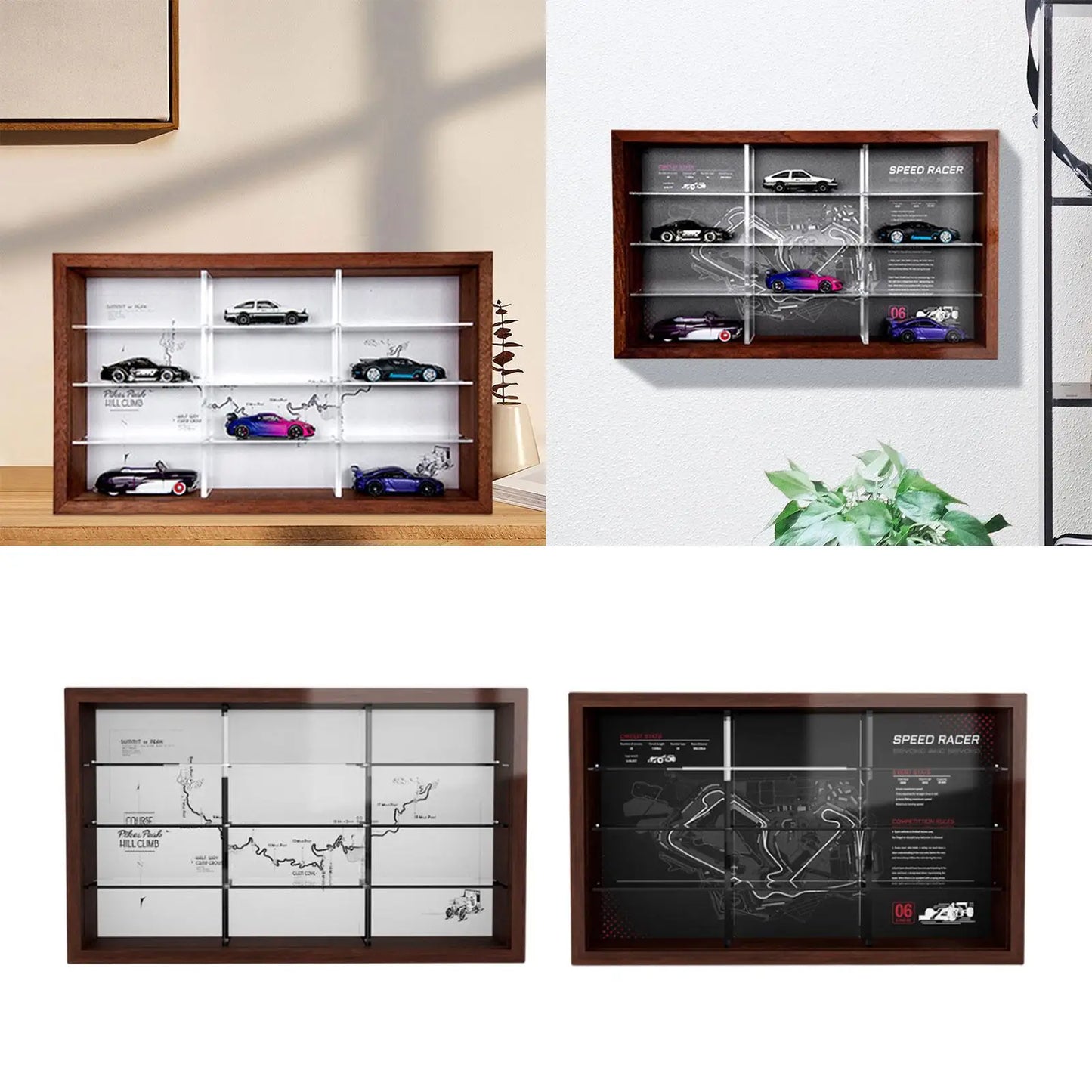 1/64 Scale Diecast Model Car Display Case Protection Wall Rack Vehicle