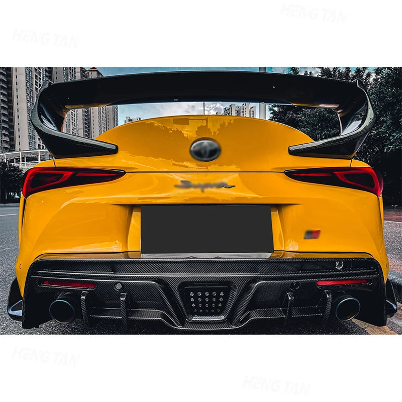 ST Style Carbon Fiber Car Rear Trunk Spoiler Rear Wing Tail Wing Parts