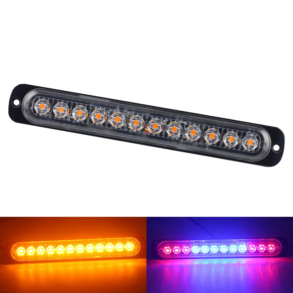 1pcs Car Strobe Warning Light Grill Flashing Breakdown Emergency Light