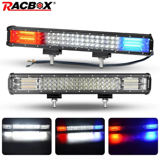 20 Inch Led Light Bar Spot Flood Warning Strobe LED Work Lamp Dual