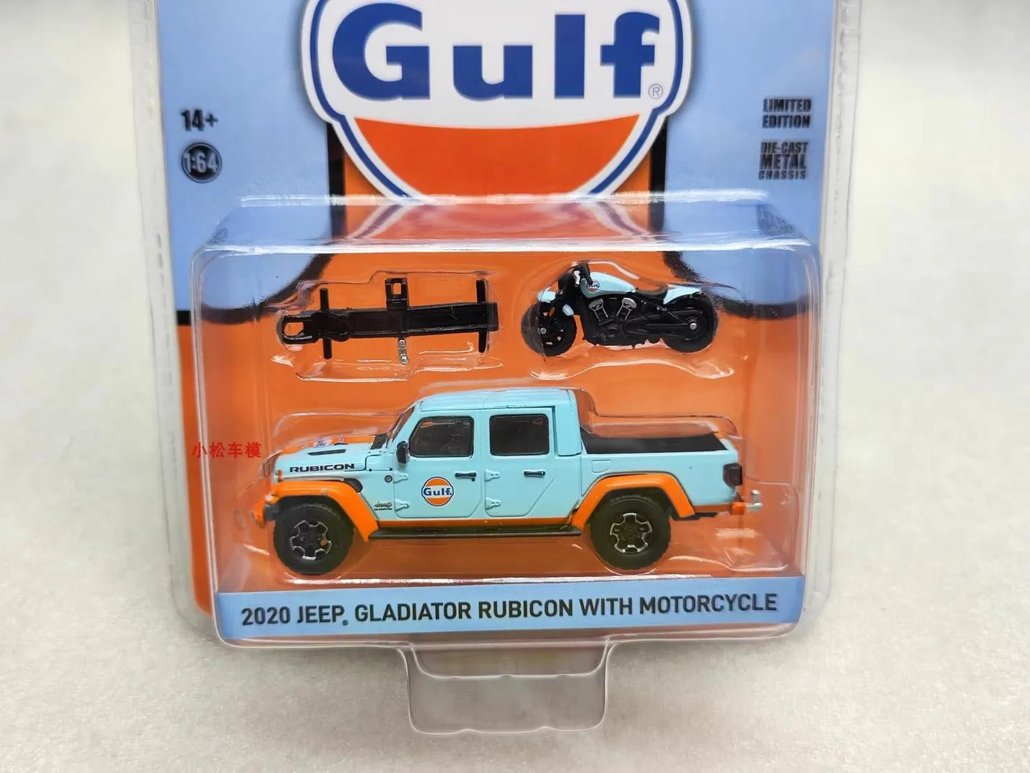 1:64 2020 Jeep Gladiator Rubicon With Motorcycle Diecast Metal Alloy